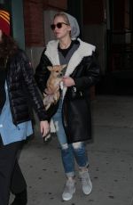 JENNIFER LAWRENCE Out with Her Dog in New York 11/25/2015