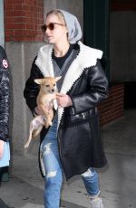 JENNIFER LAWRENCE Out with Her Dog in New York 11/25/2015