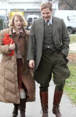 JESSICA CHASTAIN on the Set of Zookeeper