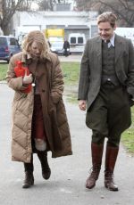 JESSICA CHASTAIN on the Set of Zookeeper