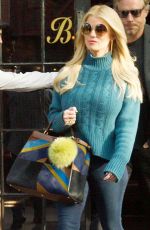 JESSICA SIMPSON Leaves Her Hotel in New York 11/10/2015