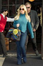 JESSICA SIMPSON Leaves Her Hotel in New York 11/10/2015
