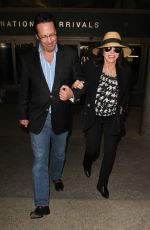 JOAN COLLINS at Los Angeles International Airport 11/05/2015