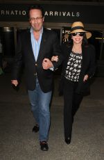 JOAN COLLINS at Los Angeles International Airport 11/05/2015