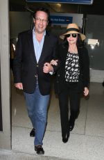 JOAN COLLINS at Los Angeles International Airport 11/05/2015