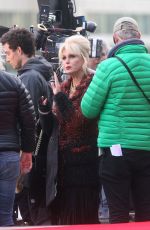 JOANNA LUMLEY on the Set of Absolutely Fabulous in London 11/09/2015