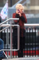 JOANNA LUMLEY on the Set of Absolutely Fabulous in London 11/09/2015