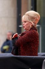 JOANNA LUMLEY on the Set of Absolutely Fabulous in London 11/09/2015
