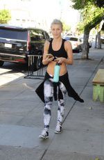 JULIANNE HOUGH in Sports Bra Leaves a Gym in Los Angeles 11/01/2015