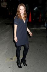 JULIANNE MOORE Arrives at The Late Show in New York 11/17/2015