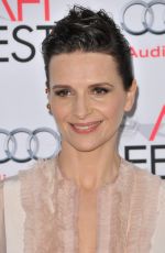 JULIETTE BINOCHE at 33 Premiere at 2015 AFI Fest in Hollywood 11/09/2015