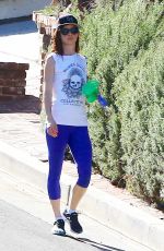 JULIETTE LEWSI Walks Her Doug Out in Los Angeles 11/12/2015