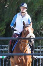 KALEY CUOCO Riding Horse at Flintridge Riding Club in Los Angeles 11/27/2015