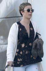 KALEY CUOCO With Short Hair Leaves a Salon in West Hollywood 11/07/2015