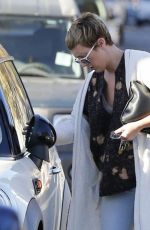 KALEY CUOCO With Short Hair Leaves a Salon in West Hollywood 11/07/2015