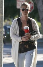 KALEY CUOCO With Short Hair Leaves a Salon in West Hollywood 11/07/2015