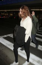 KAREN GILLAN Arrives at LAX Airport in Los Angeles 11/09/2015