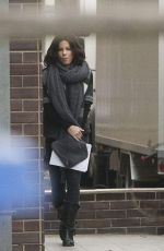 KATE BECKINSALE on the Set of Underworld 5 Movie in Prague 11/27/2015