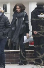 KATE BECKINSALE on the Set of Underworld 5 Movie in Prague 11/27/2015