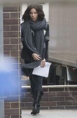 KATE BECKINSALE on the Set of Underworld 5 Movie in Prague 11/27/2015