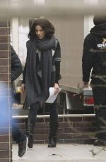 KATE BECKINSALE on the Set of Underworld 5 Movie in Prague 11/27/2015
