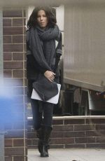 KATE BECKINSALE on the Set of Underworld 5 Movie in Prague 11/27/2015