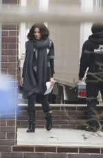 KATE BECKINSALE on the Set of Underworld 5 Movie in Prague 11/27/2015