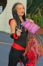 KATE HUDSON Arrives at a Halloween Party in Malibu 10/31/2015
