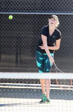 KATE UPTON Playing Tennis at a Court in Beverly Hills 11/20/2015