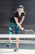 KATE UPTON Playing Tennis at a Court in Beverly Hills 11/20/2015