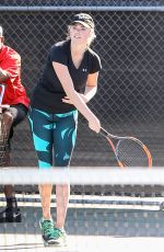 KATE UPTON Playing Tennis at a Court in Beverly Hills 11/20/2015