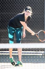 KATE UPTON Playing Tennis at a Court in Beverly Hills 11/20/2015