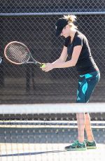 KATE UPTON Playing Tennis at a Court in Beverly Hills 11/20/2015