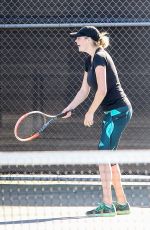 KATE UPTON Playing Tennis at a Court in Beverly Hills 11/20/2015