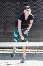 KATE UPTON Playing Tennis at a Court in Beverly Hills 11/20/2015
