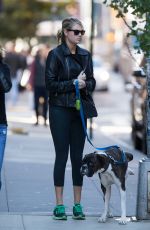 KATE UPTON Walks Her Dog in New York 10/30/2015