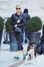 KATE UPTON Walks Her Dog in New York 10/30/2015