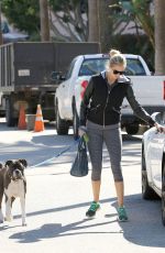 KATE UPTON Walks Her Dog Out in Beverly Hills 11/17/2015