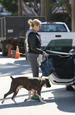 KATE UPTON Walks Her Dog Out in Beverly Hills 11/17/2015