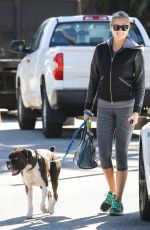 KATE UPTON Walks Her Dog Out in Beverly Hills 11/17/2015