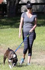 KATE UPTON Walks Her Dog Out in Brentwood 11/21/2015