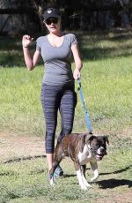 KATE UPTON Walks Her Dog Out in Brentwood 11/21/2015