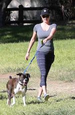 KATE UPTON Walks Her Dog Out in Brentwood 11/21/2015