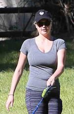KATE UPTON Walks Her Dog Out in Brentwood 11/21/2015
