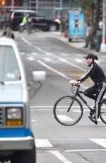 KATY PERRY Riding Her Bike Out in New York 11/06/2015