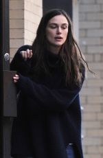 KEIRA KNIGHTLEY Leaves Her Apartment in New York 11/25/2015