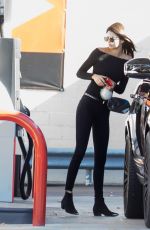 KENDALL JENNER at a Gas Station in Los Angeles 11/25/2015