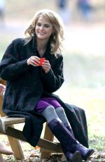 KERI RUSSELL on the Set of The Americans in Queens 11/07/2015