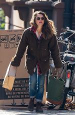 KERI RUSSELL Riding a Bike Out in New York 11/25/2015