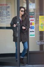 KERI RUSSELL Riding a Bike Out in New York 11/25/2015